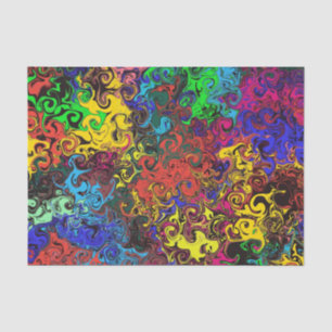 Papel De Seda Twirlers coloridos abstrato /