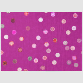 Papel De Seda Twisty Polka Dot Spirals Pink Tissue Paper