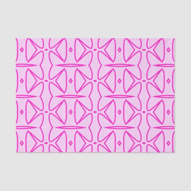 Papel De Seda Two Toned Pink Pattern Tissue Paper (Frente )
