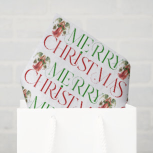 Papel De Seda Typografia de Natal da Rico de Anjo de Natal