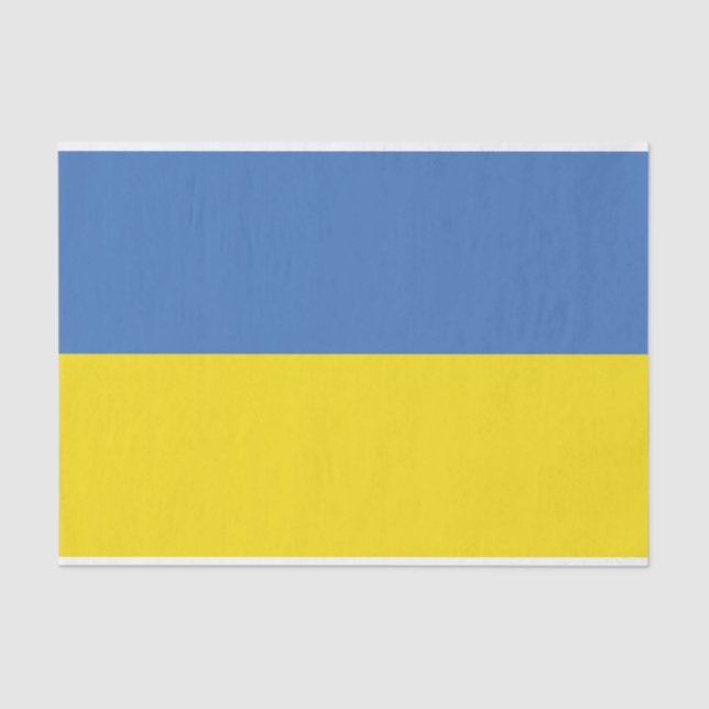 Papel De Seda Ucrânia Flag, Ucraniano Slava Ucraniano С л в а У  (Frente )
