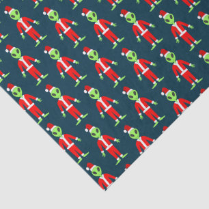 Papel De Seda UFO Ho Pai alienígena de Natal Padrão