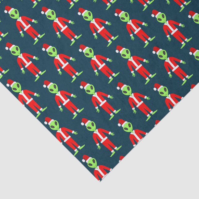 Papel De Seda UFO Ho Pai alienígena de Natal Padrão (Detalhes)