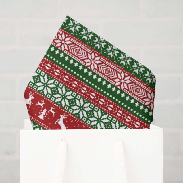 Papel De Seda Ugly Sweater Christmas Tissue Paper (Sacola de presentes)