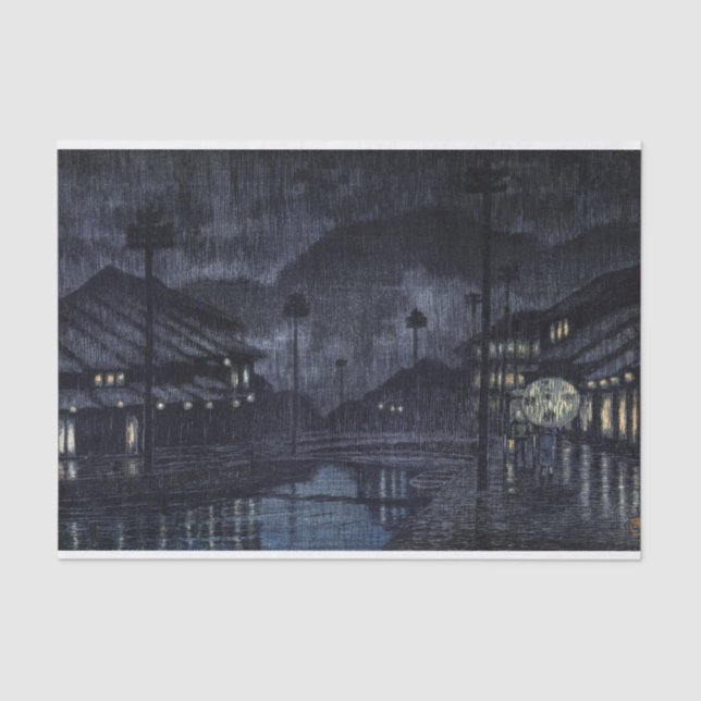 Papel De Seda ukiyoe hasui n18 Kinosaki, Tajima (Frente )