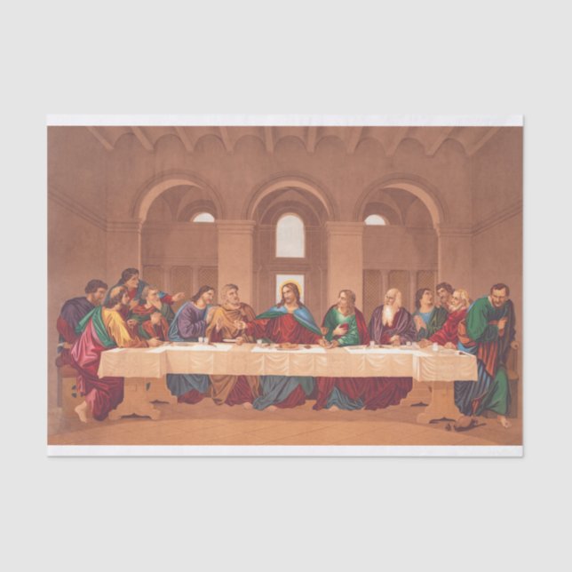 Papel De Seda Última Ceia de Jesus Cristo (Frente )