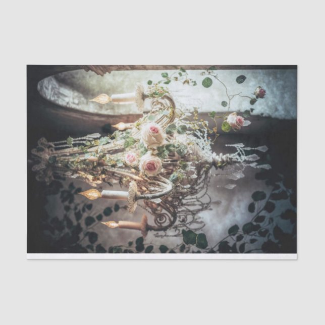 Papel De Seda Um belo Chandelier Francês (Frente )