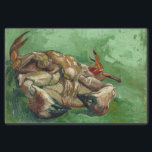 Papel De Seda Um caranguejo nas costas | Vincent van Gogh<br><div class="desc">Um caranguejo em Suas Costas (1888) de Vincent van Gogh é uma pintura impressionante com vida estática apresentando um caranguejo deitado em suas costas, reproduzido com pinceladas ousadas e expressivas e uma paleta de cores vibrantes. Os tons avermelhados da caranguejo contrastam dramaticamente com o fundo verde e amarelo, criando uma...</div>