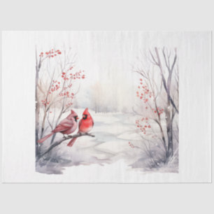 Papel De Seda Um Cardinal da Série Winter Design 2