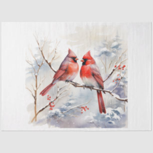 Papel De Seda Um Cardinal da Série Winter Design 4