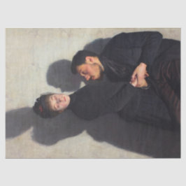 Papel De Seda Um Casal com Sombras Transpostas (por Emile Friant