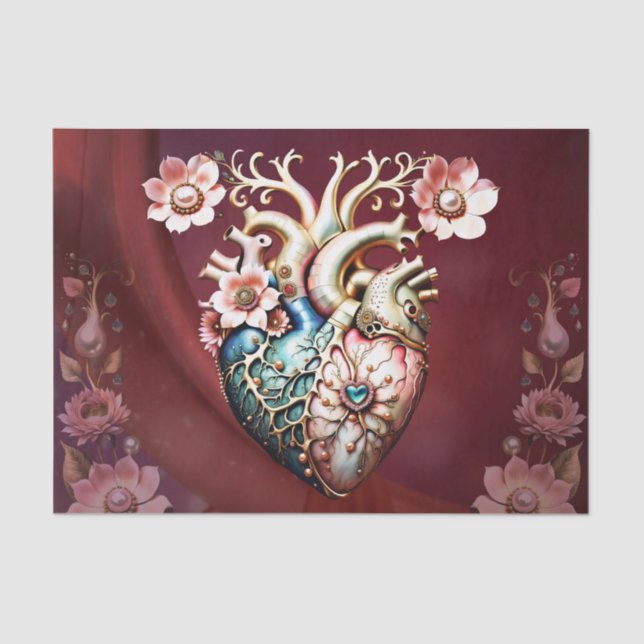 Papel De Seda Um coração nobre maravilhoso. (Frente )