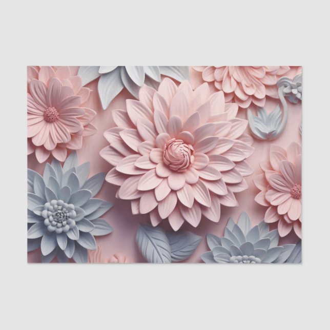 Papel De Seda Um Design 1 3D Flower Series (Frente )