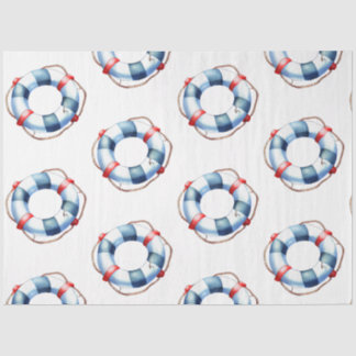 Papel De Seda Um Design 5 Azul Bonito da Série Náutica