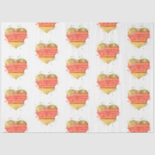Papel De Seda Um Design 6 Vintage Distress Heart Series