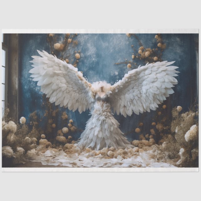 Papel De Seda Um Design 6 White Angel Series (Frente )
