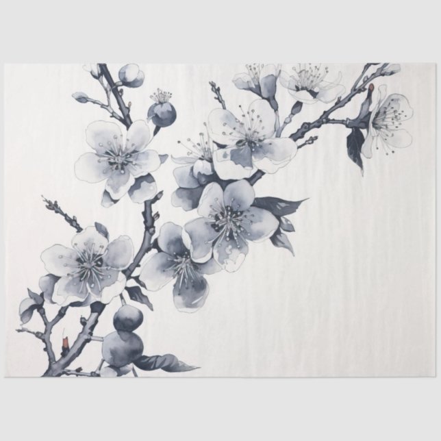 Papel De Seda Um Design da Cherry Blossom Série 10 (Frente )