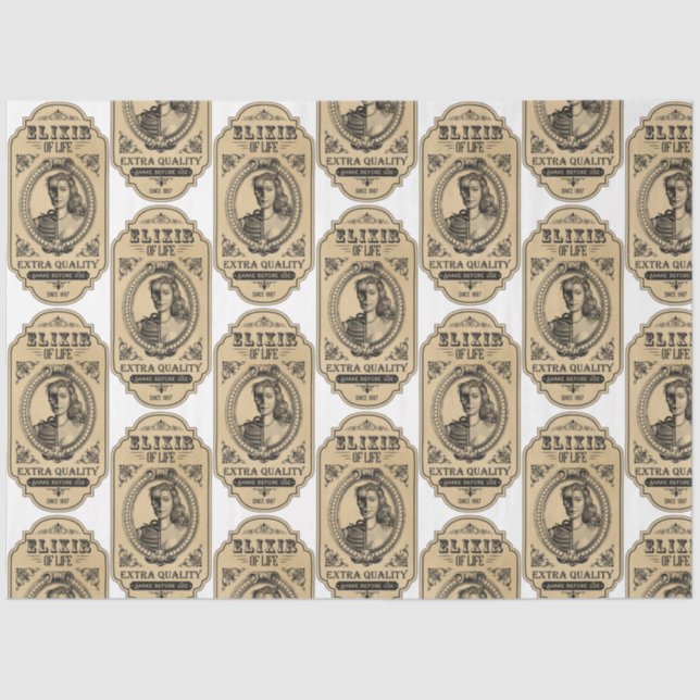 Papel De Seda Um Design da série Apothecary and Potion Label 32 (Frente )