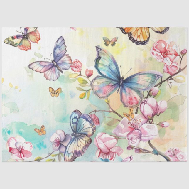 Papel De Seda Um Design da série Butterfly nº 3 (Frente )