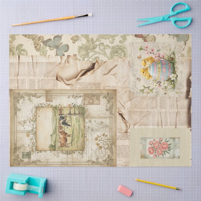 Papel De Seda Um design da Série de Páscoa da Ephemera #13 (Arte )