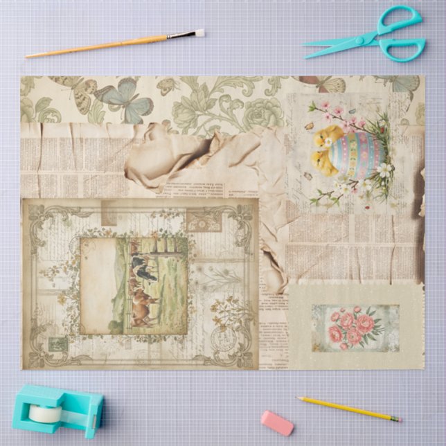 Papel De Seda Um design da série de Páscoa da Ephemera #3 (Arte )
