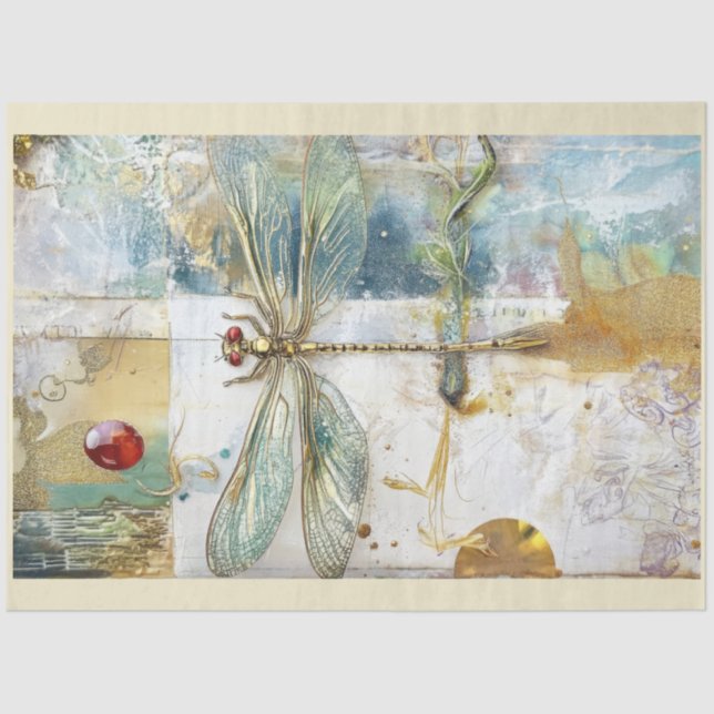 Papel De Seda Um Design da Série Dragonfly Artística nº 11 (Frente )