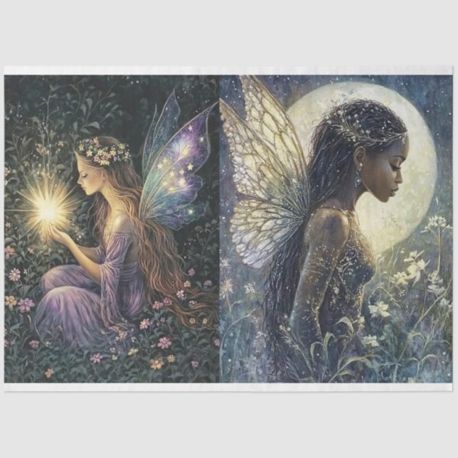 Papel De Seda Um Design da série Fairy Moon nº 5 (Frente )