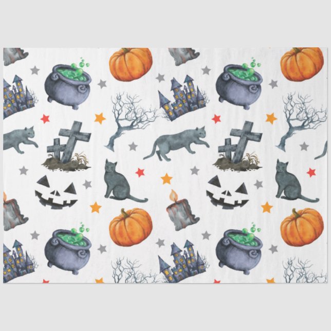 Papel De Seda Um Design da série Halloween 1 (Frente )