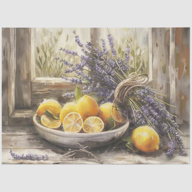 Papel De Seda Um Design da série Lavanda nº 3 (Frente )