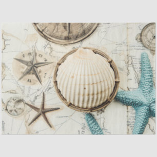 Papel De Seda Um Design da Série Náutica Shabby Chic 11