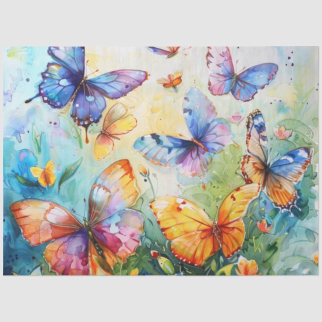 Papel De Seda Um Design da série Primavera Butterfly nº 18 (Frente )