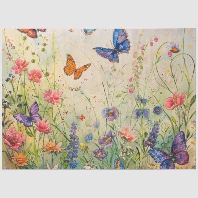Papel De Seda Um Design da série Primavera Butterfly nº 20 (Frente )