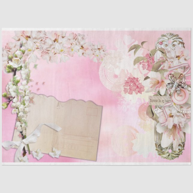 Papel De Seda Um Design da Série Shabby Chic 31 (Frente )