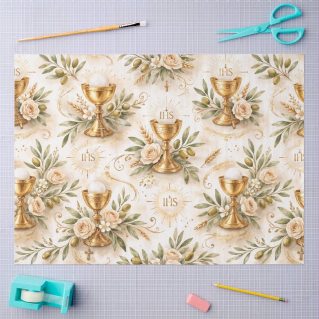 Papel De Seda Um Design de Primeira Comunhão #1 (Arte )