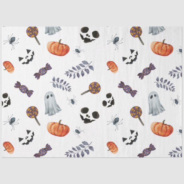 Papel De Seda Um Design de Série de Halloween 8 (Frente )