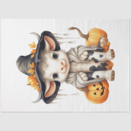 Papel De Seda Um Design de Série de Halloween de uma Vaca Bebê 2