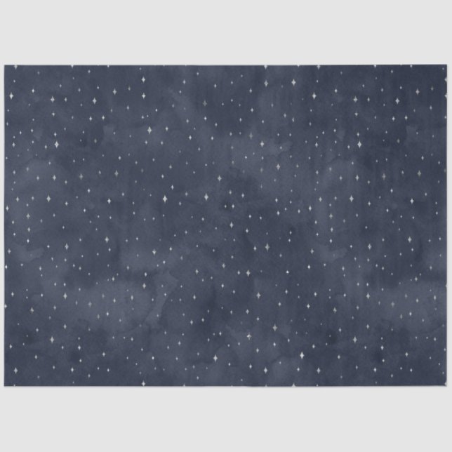 Papel De Seda Um Design de Silver Starry Night Series 10 (Frente )