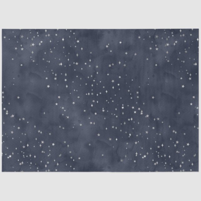 Papel De Seda Um Design de Silver Starry Night Series 3 (Frente )