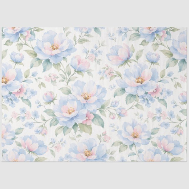 Papel De Seda Um Design Floral Elástico #1 (Frente )