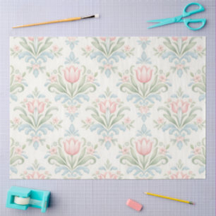 Papel De Seda Um Design Floral Elástico #3