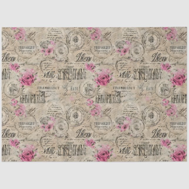 Papel De Seda Um Design francês Ephemera Série 4 (Frente )