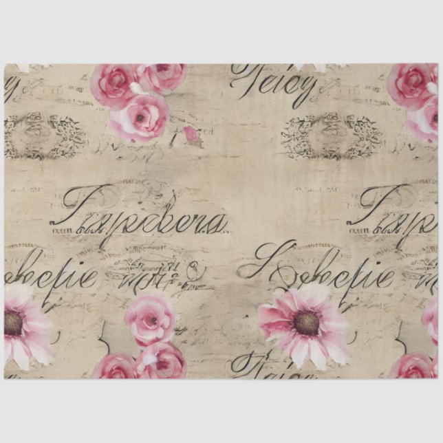 Papel De Seda Um Design francês Ephemera Series 19 (Frente )