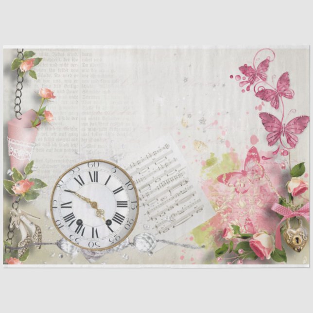 Papel De Seda Um Design Série Shabby Chic 30 (Frente )