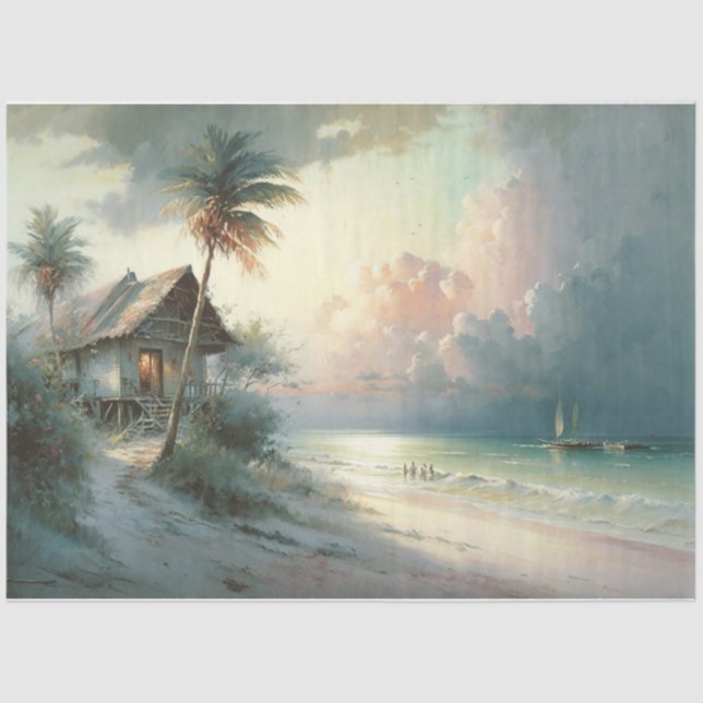 Papel De Seda Um dia na praia (Frente )