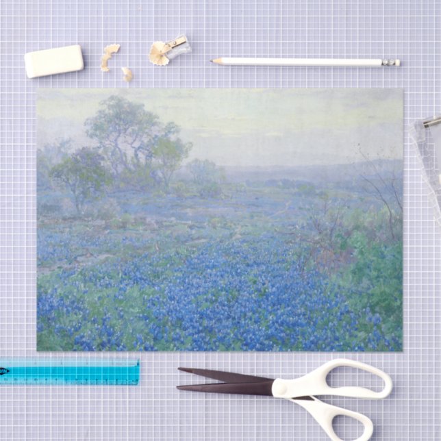 Papel De Seda Um dia nublado, Bluebonnets | Julian Onderdonk (Arte )