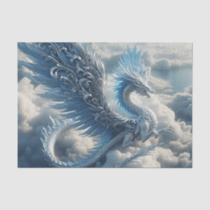 Papel De Seda Um dragão cercado por nuvens