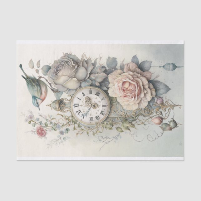 Papel De Seda Um estudo em Rosas e tempo 4 (Frente )