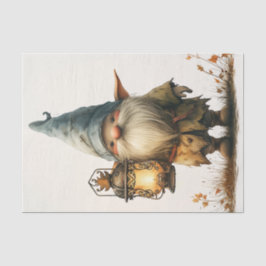 Papel De Seda Um Gnomo Bonito com Lanterna