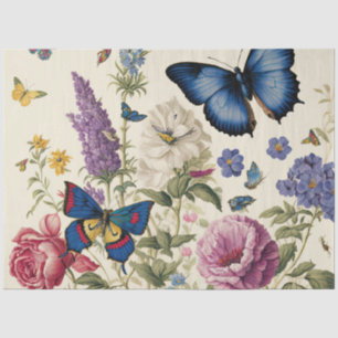 Papel De Seda Um jardim de borboletas Design 3