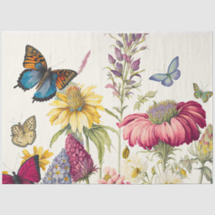 Papel De Seda Um jardim de borboletas Design 8